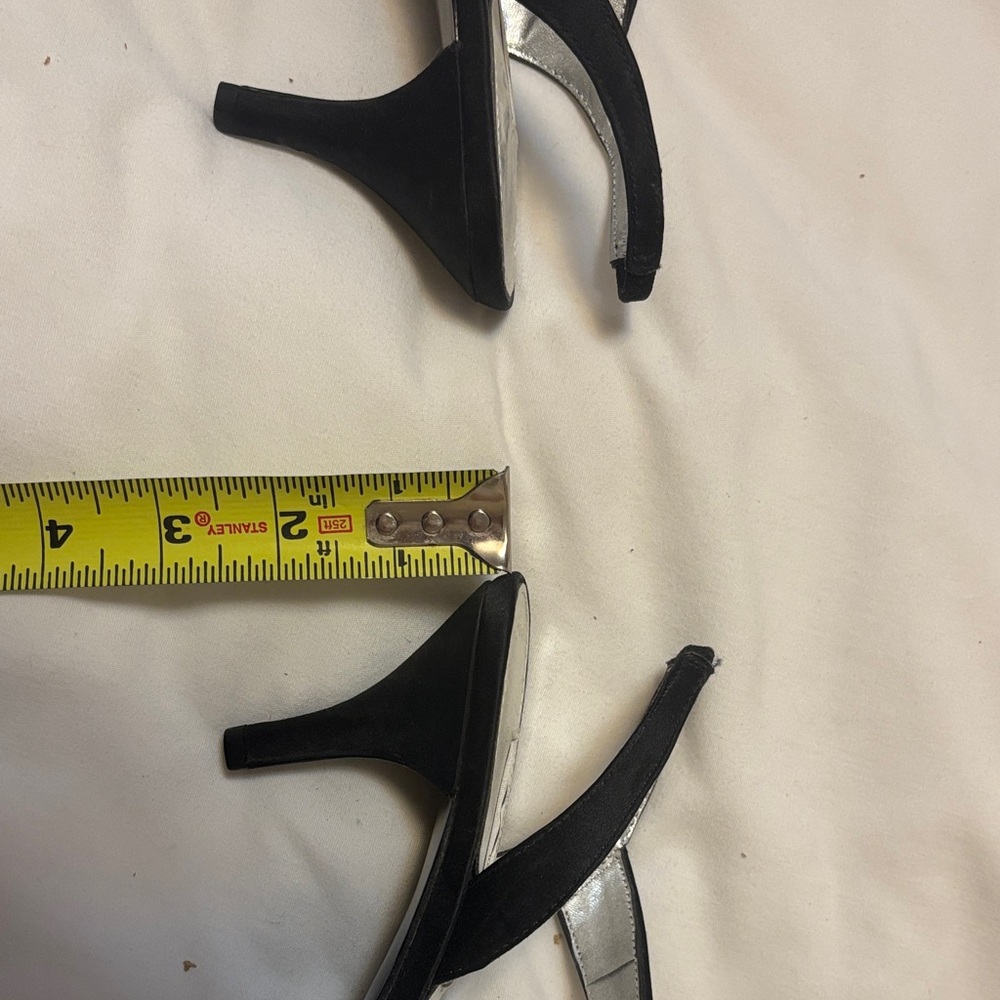Nina Black Crisscross Slingback Heels - Picture 4 of 4